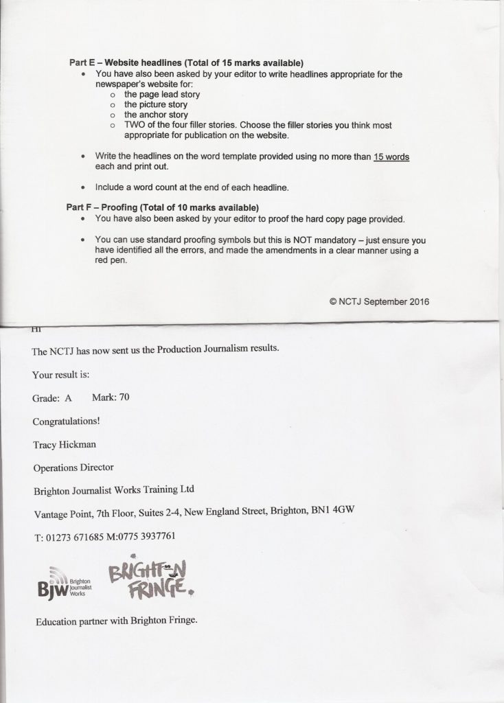 NTCJ exam details