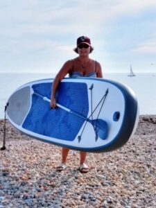paddleboarding